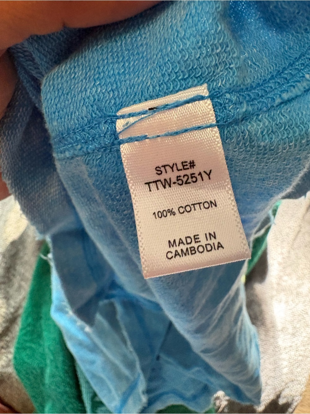 Zenana sky Blue Button-Front Henley Tank acid washed coloring medium - Picture 5 of 5